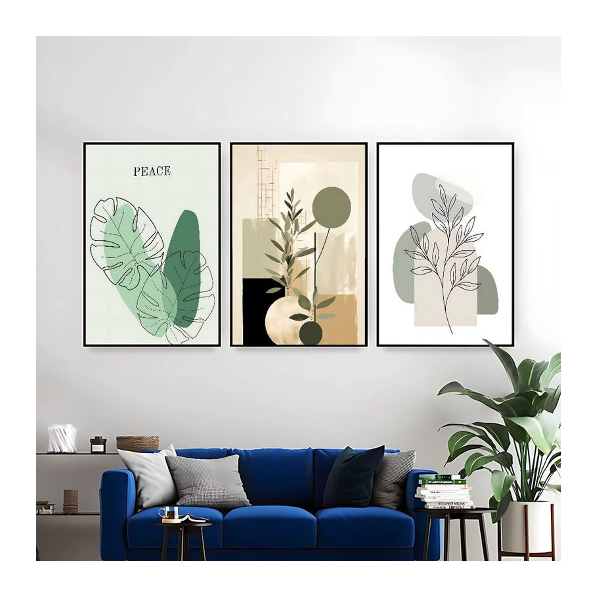 Kayou Botanisches Poster Nordic Sage Green mit Blumen und Blättern, Hochformat, Rahmenlos, Papier, B/H: 15 x 20 cm - Bild 5