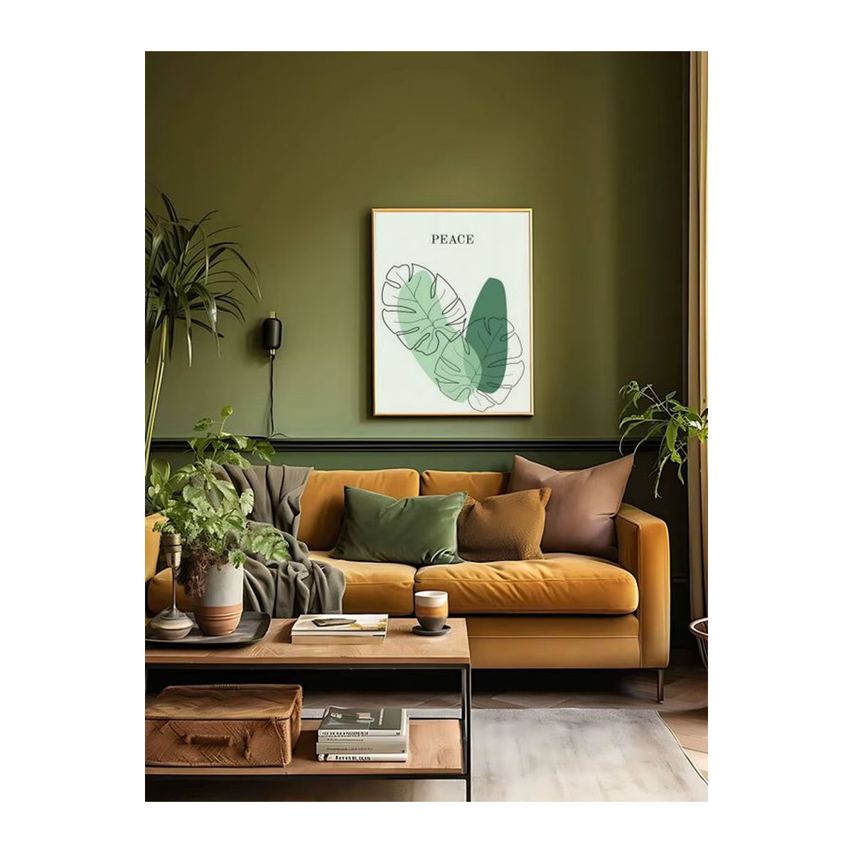 Kayou Botanisches Poster Nordic Sage Green mit Blumen und Blättern, Hochformat, Rahmenlos, Papier, B/H: 15 x 20 cm - Bild 6