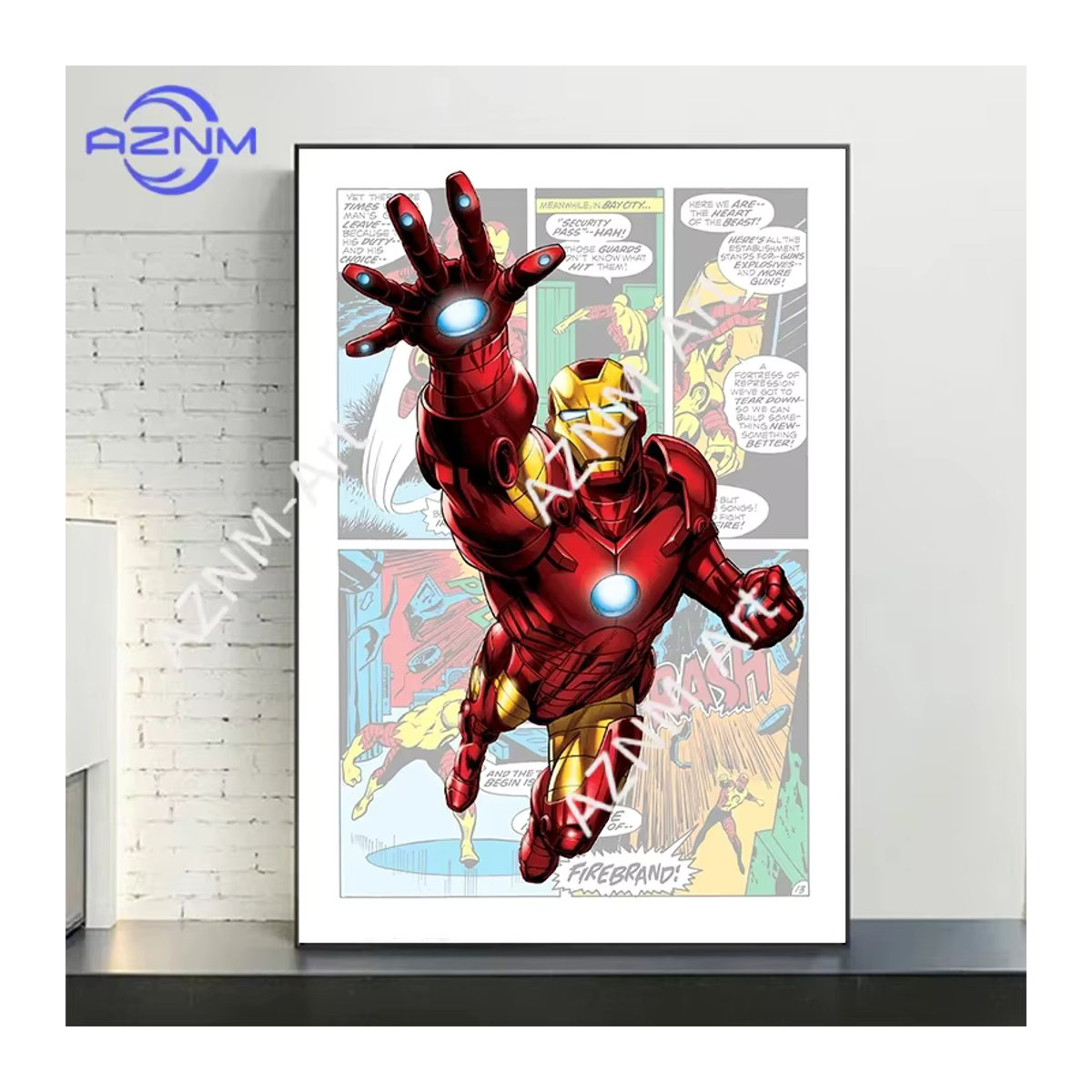 KAYOU Comic-Superhelden-Poster-Set aus Leinwand mit 8 mehrfarbigen Porträt-Grafiken für die Wandmontage im Kinderzimmer - Bild 3