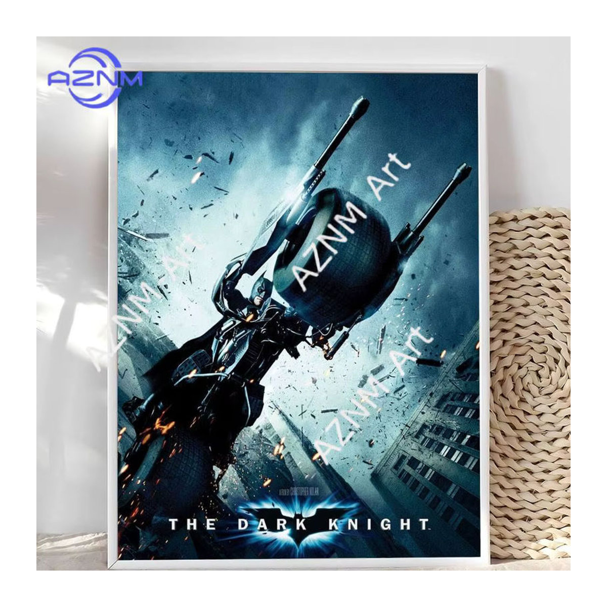 KAYOU D-Dark K-Knight Action Poster, selbstklebender wasserfester Papieraufkleber für Wanddekoration, mehrfarbig - Bild 5