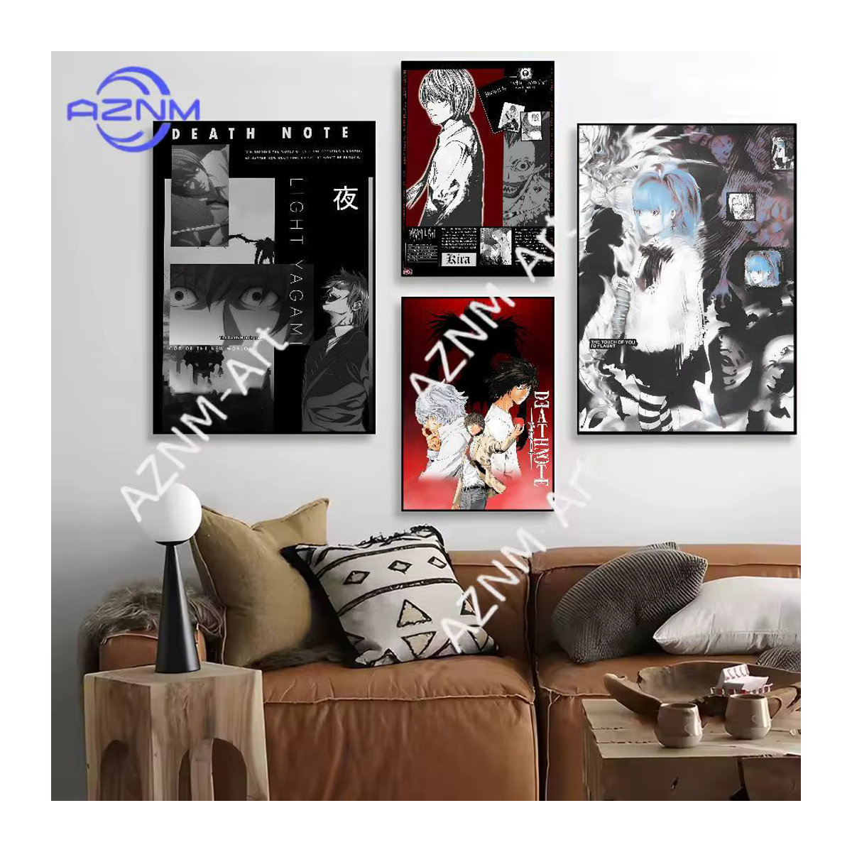 KAYOU Death Note Anime Poster, wasserfester HD-Kunst-Wandaufkleber in Mehrfarbig, rechteckiger selbstklebender Druck zur ästhetischen Raumdekoration - Bild 2