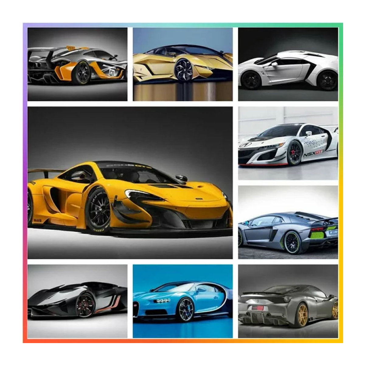 KAYOU Diamantmalerei Set Luxus-Auto Motiv als 5D Mosaik Kunstwerk für Erwachsene, mehrfarbig, B/H: 30 x 40 cm - Bild 1