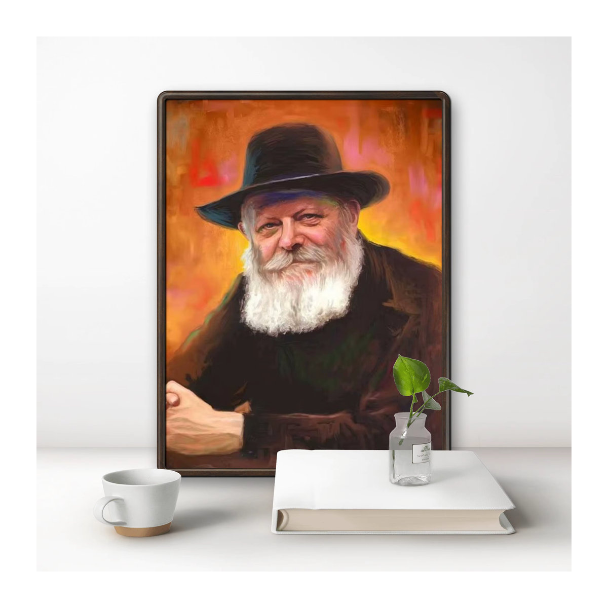 Kayou Diamantmalerei Set Porträt Jüdischer Rabbi Lubavitch Chabad Rebbe Mehrfarbig Rund - Bild 2