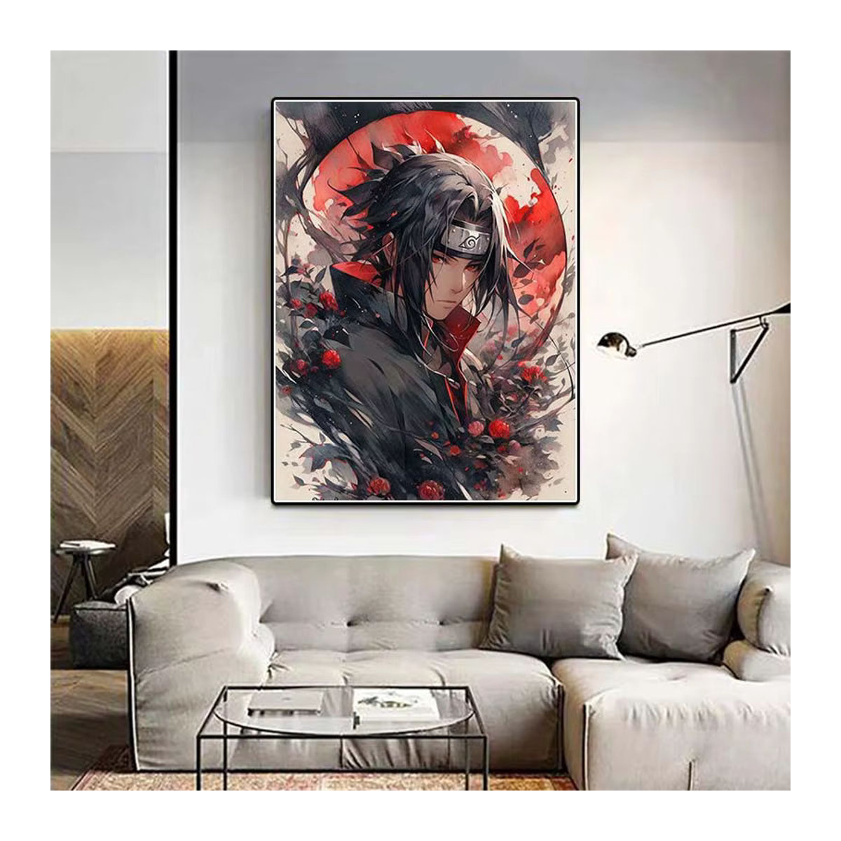 KAYOU Diamond Painting Kit Naruto Uchiha Itachi Anime Motiv Mehrfarbig Wandmontiert - Bild 2