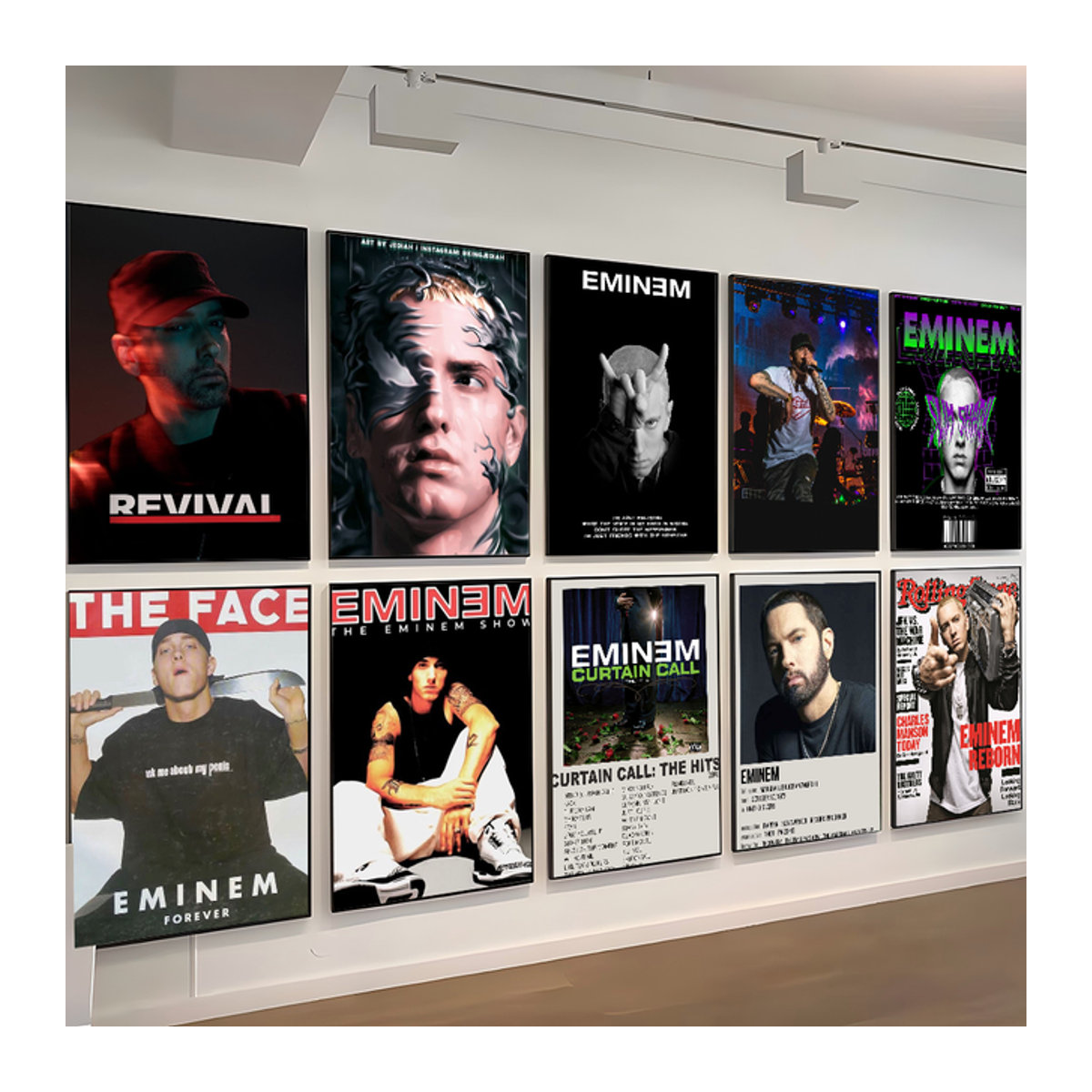 Kayou Eminem Hip Hop Rapper Wandposter Selbstklebender Wasserdichter Papieraufkleber Mehrfarbig - Bild 1