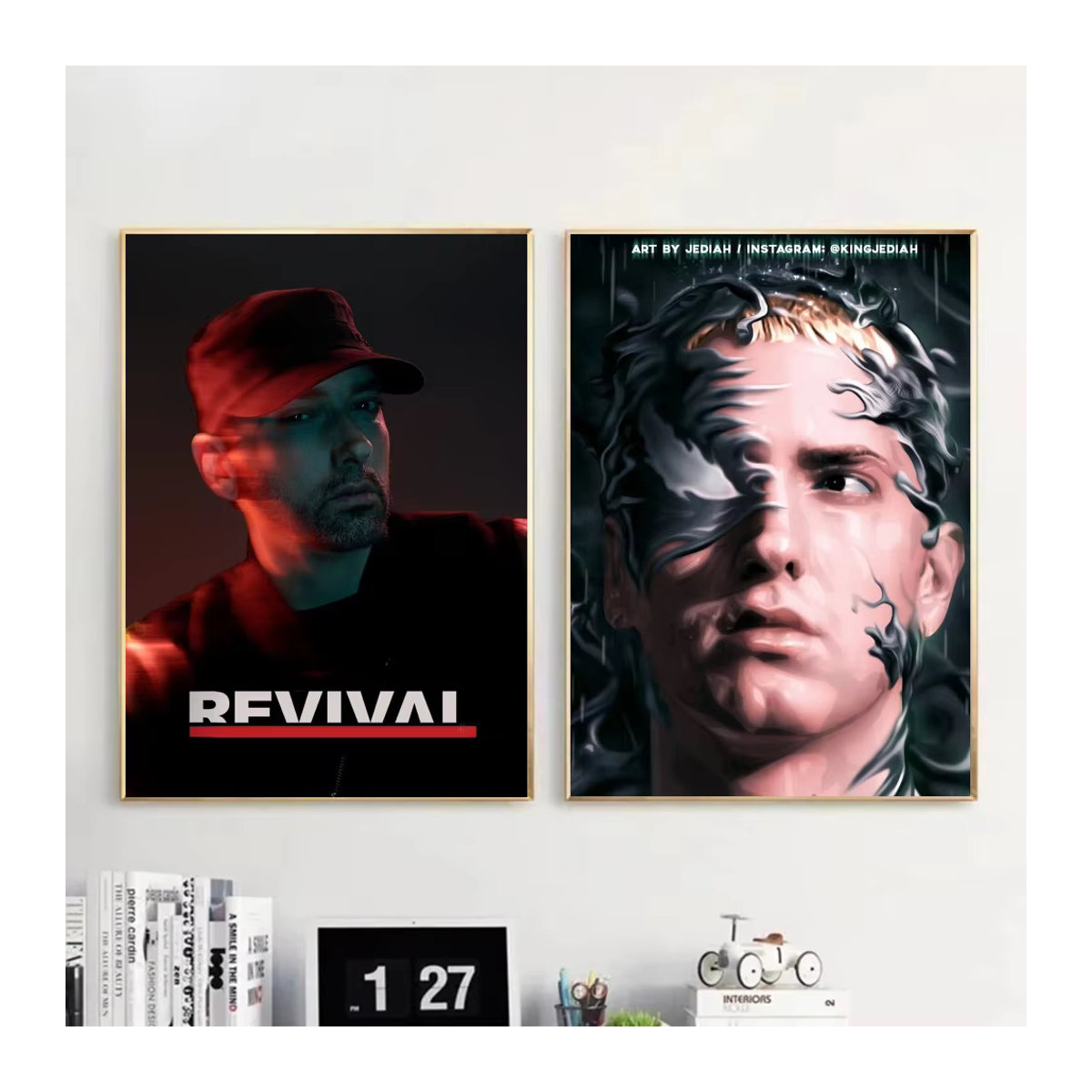 Kayou Eminem Hip Hop Rapper Wandposter Selbstklebender Wasserdichter Papieraufkleber Mehrfarbig - Bild 2