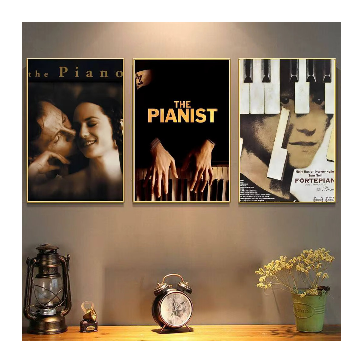 Kayou Film-Poster Der Klavierlehrer La Pianiste als selbstklebender Kunst-Aufkleber aus wasserfestem Papier, mehrfarbig, rechteckig - Bild 2