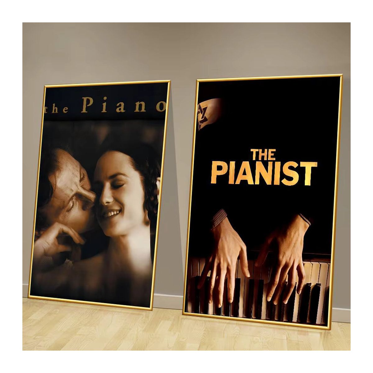 Kayou Film-Poster Der Klavierlehrer La Pianiste als selbstklebender Kunst-Aufkleber aus wasserfestem Papier, mehrfarbig, rechteckig - Bild 4