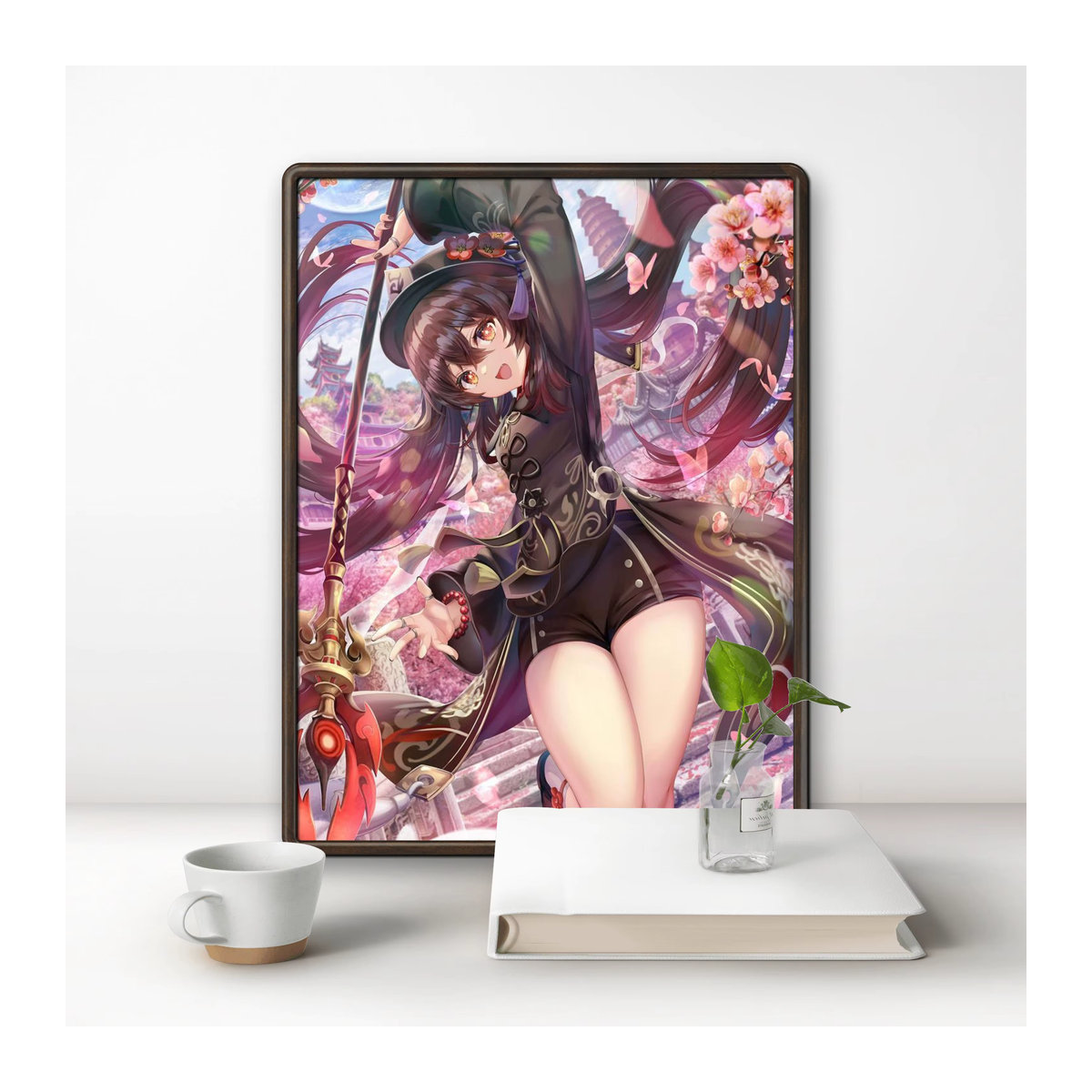 Kayou Genshin Impact Hu Tao Anime Diamantmalerei Mosaik Bild zum Kreuzstich für Home Decor, mehrfarbig - Bild 2