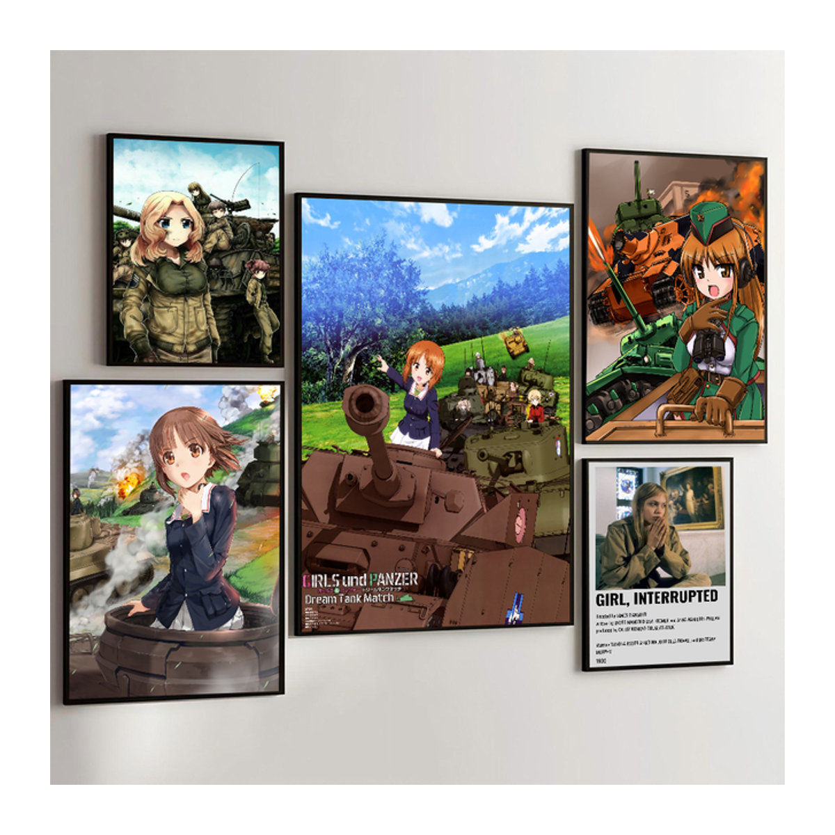 Kayou Girls und Panzer Wandposter selbstklebend wasserfest aus Papier, mehrfarbig - Bild 1