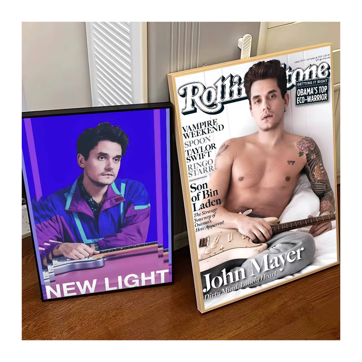 Kayou John Mayer Rockmusik-Poster, mehrfarbiger selbstklebender Wandaufkleber aus wasserfestem Papier, rechteckig - Bild 4
