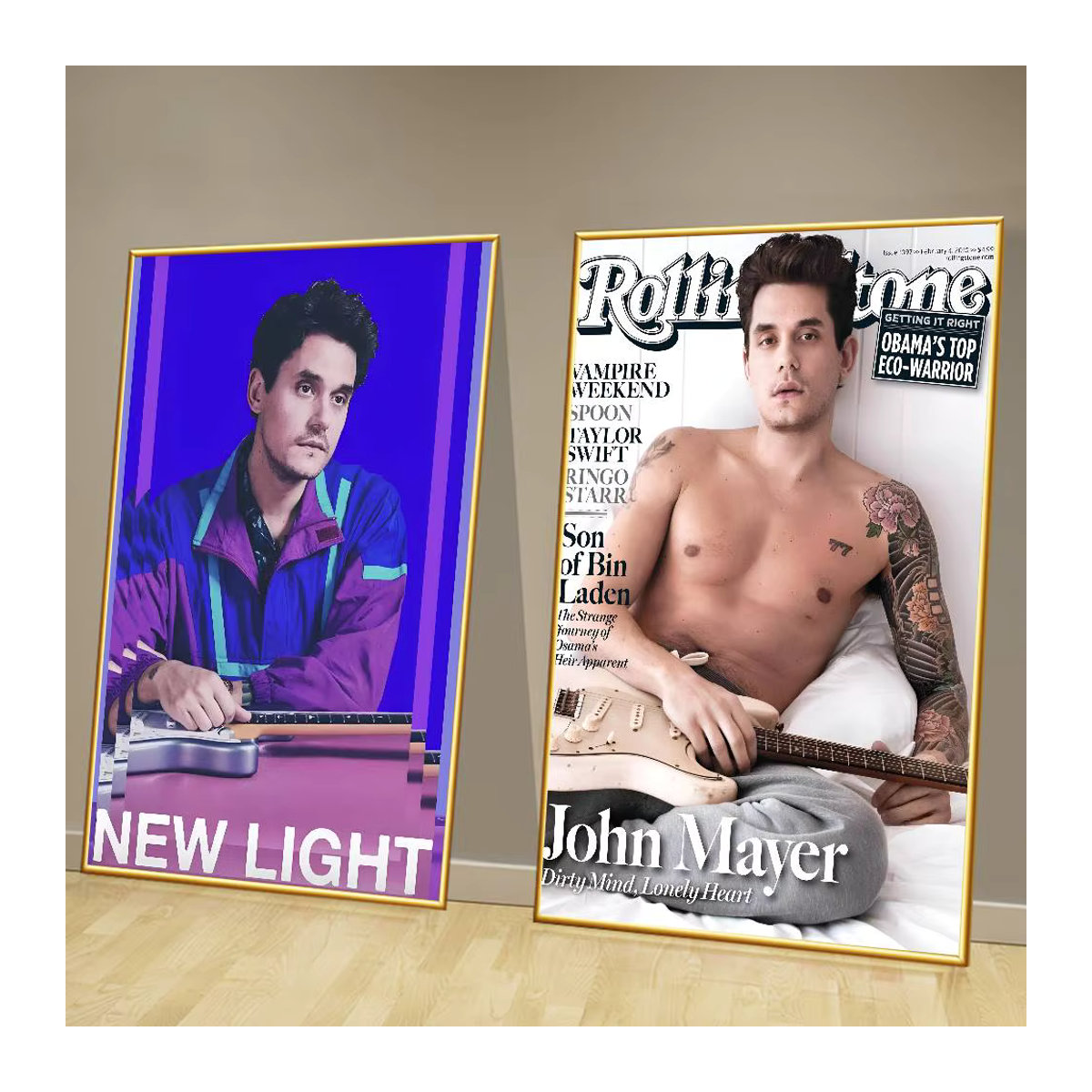 Kayou John Mayer Rockmusik-Poster, mehrfarbiger selbstklebender Wandaufkleber aus wasserfestem Papier, rechteckig - Bild 5