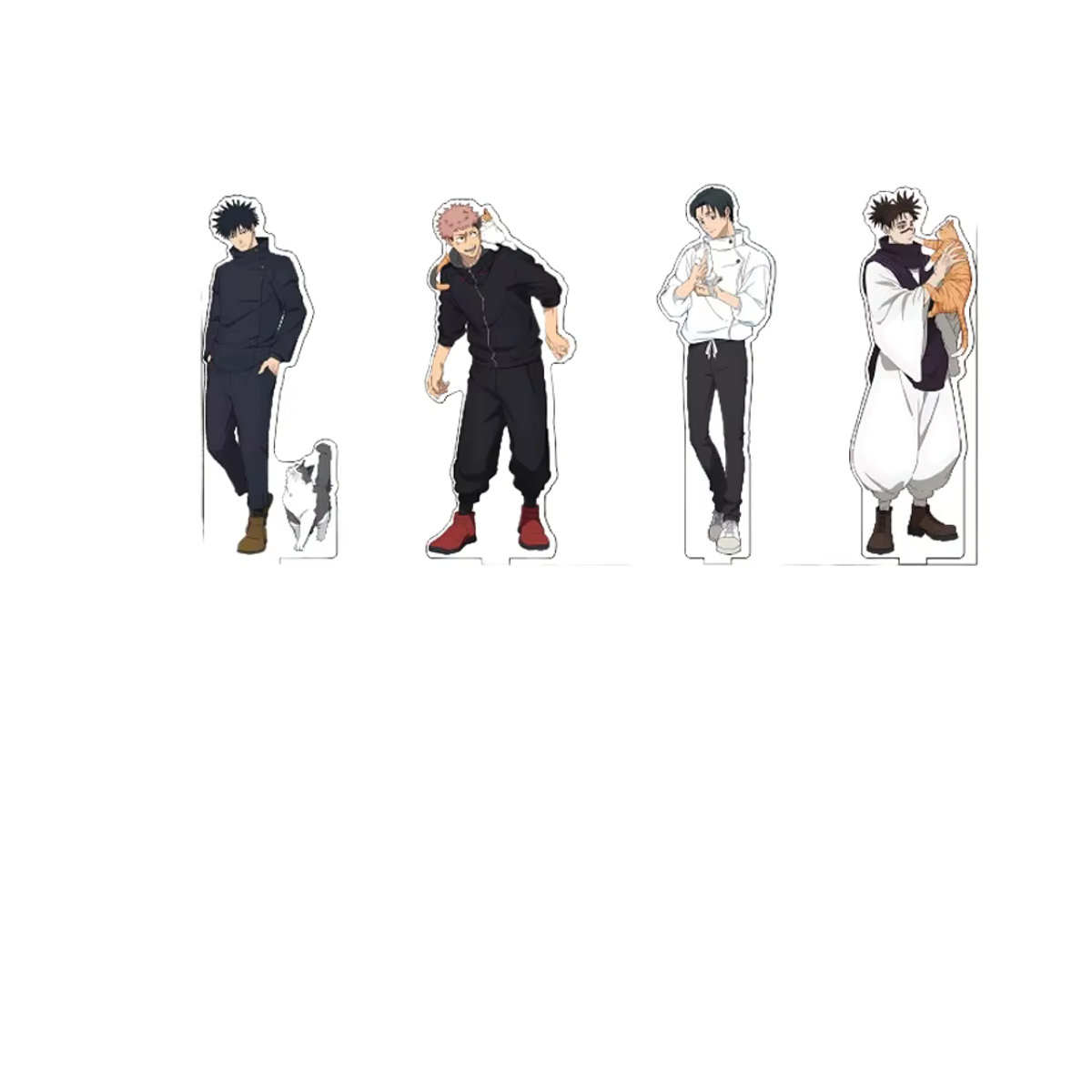 KAYOU Jujutsu Kaisen Acryl-Ständer Katzen-Version Yuta Okkotsu, Megumi Fushiguro und Choso Figuren, mehrfarbig - Bild 3