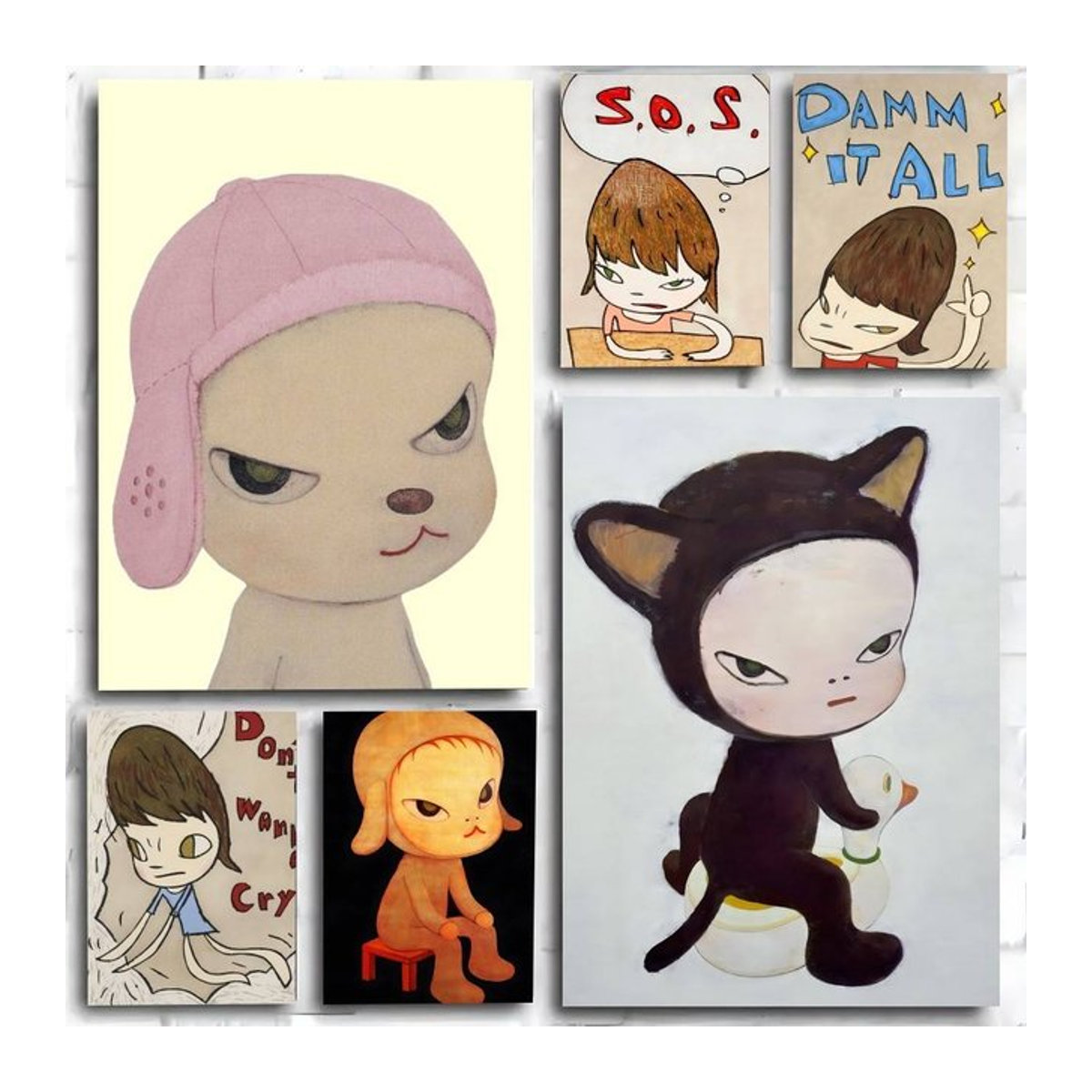 Kayou Kunstdruck Art Children Y-Yoshitomo N-Nara Poster im Anime-Stil, mehrfarbig, Papier, Hochformat - Bild 1