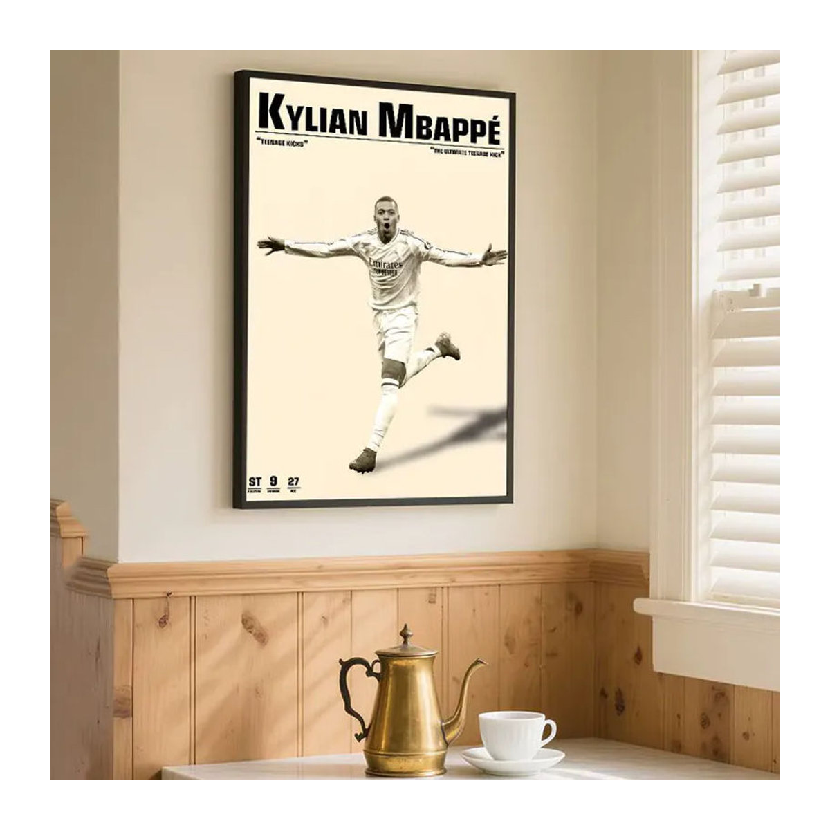 Kayou Kylian Mbappe Kunstdruck im Anime-Stil als mehrfarbiges Porträt auf Papier für deine Wanddekoration - Bild 5