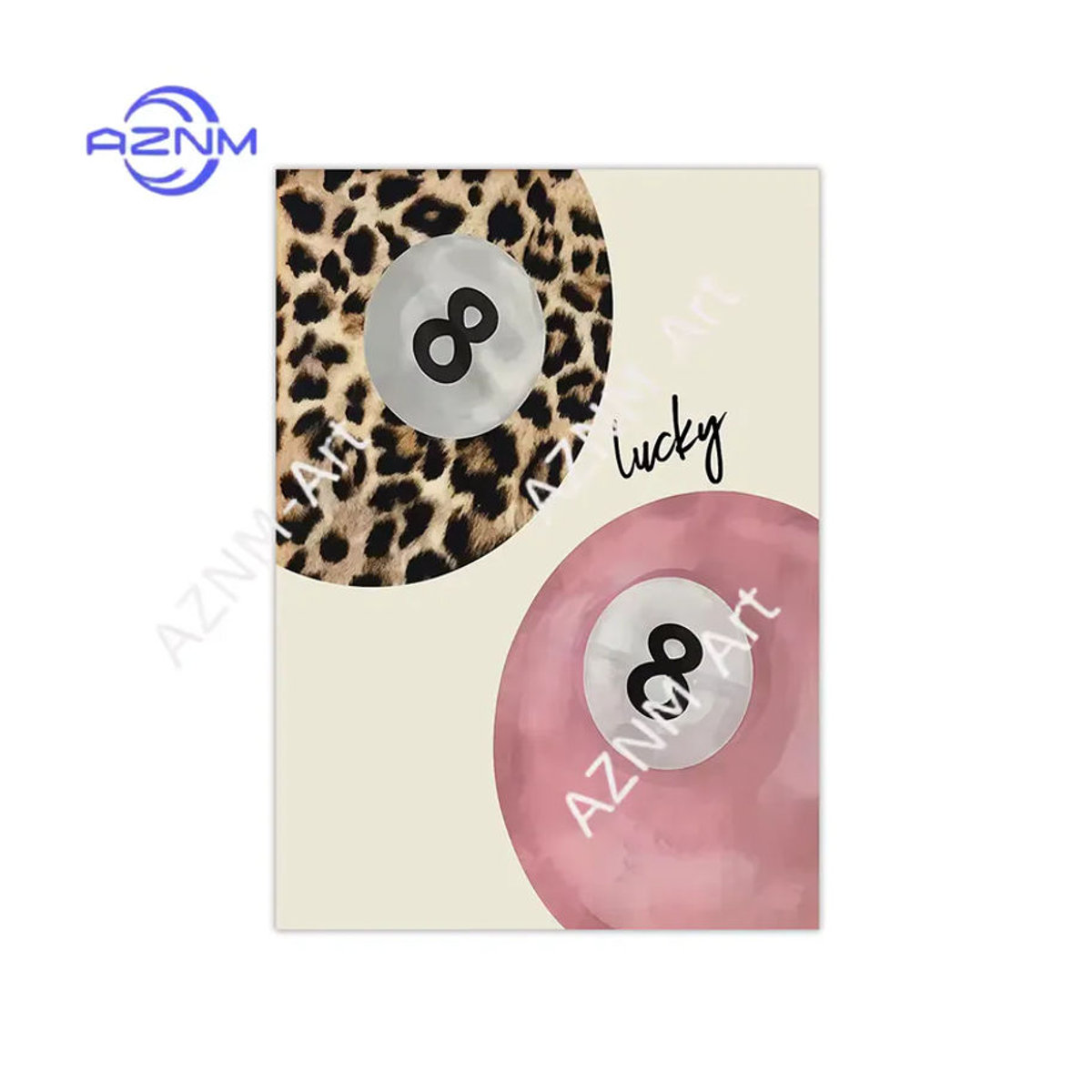 KAYOU Leinwandgemälde mit Leoparden-Motiv in Rosa, modernes Tierprint-Kunstposter für Wohnzimmer und Schlafzimmer, rahmenlos - Bild 4