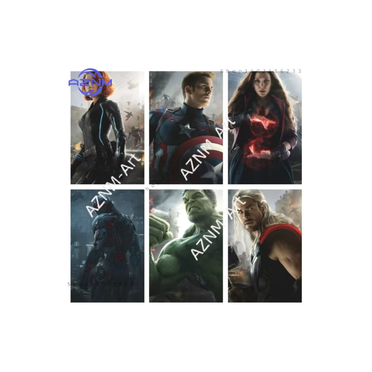KAYOU Marvel Superhelden Leinwandgemälde Avengers Age of Ultron Iron Man Hulk Wandkunst für dein Kinderzimmer in Grün - Bild 4