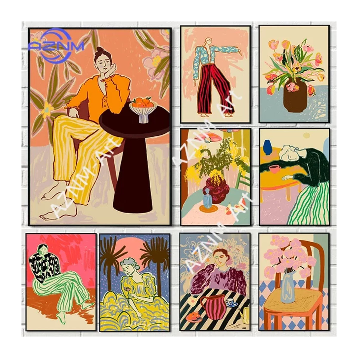 KAYOU Modernes Abstraktes Frauenfigur-Kunstposter als Leinwandgemälde in Hochformat und Mehrfarbig für deine Wanddekoration - Bild 1