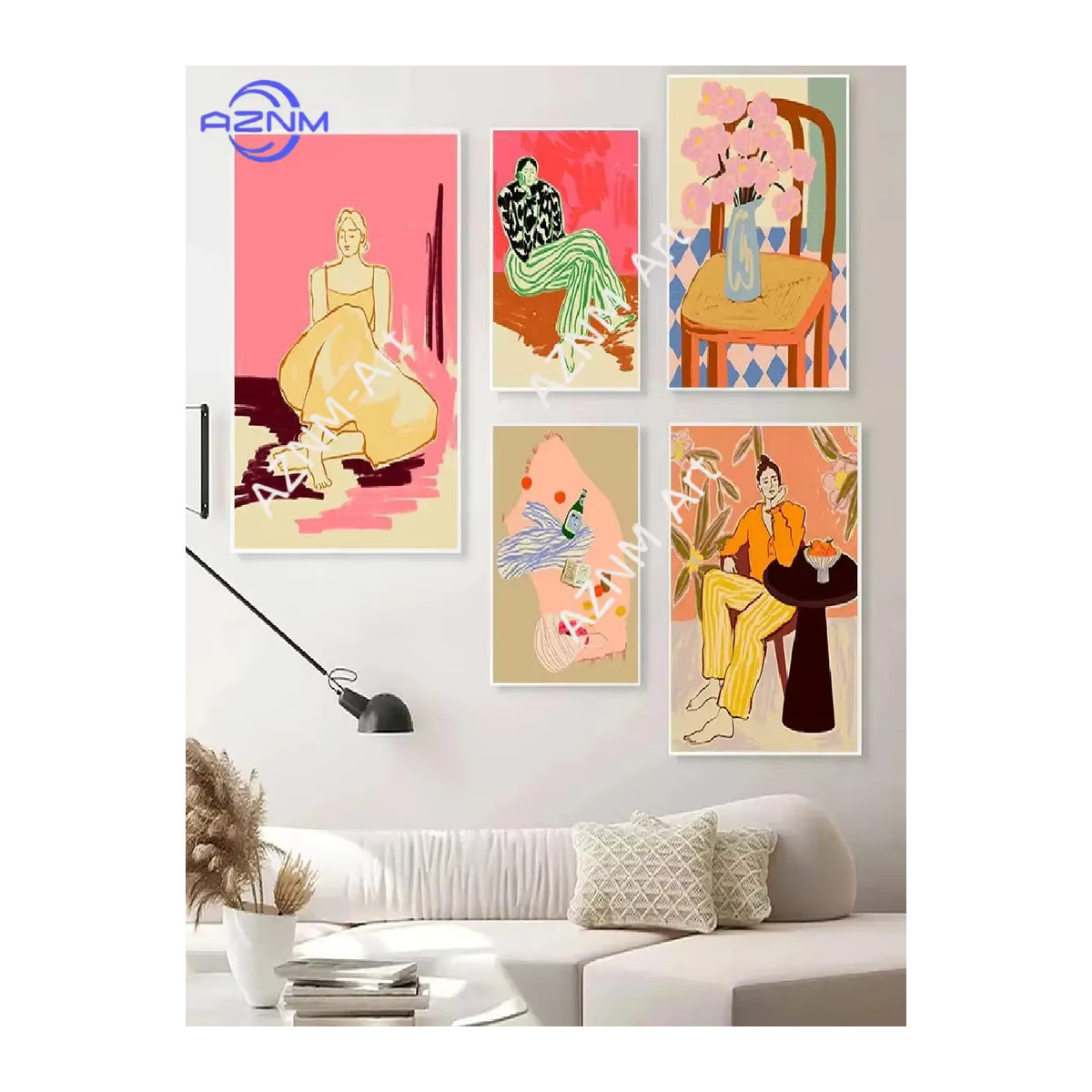 KAYOU Modernes Abstraktes Frauenfigur-Kunstposter als Leinwandgemälde in Hochformat und Mehrfarbig für deine Wanddekoration - Bild 2