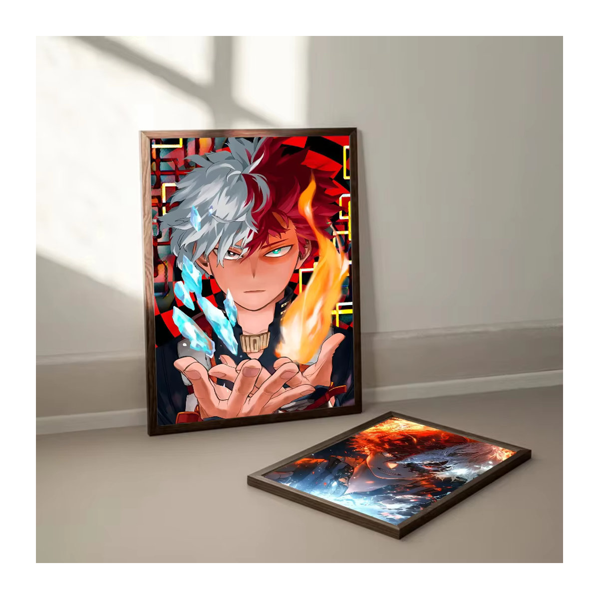 Kayou My Hero Academia Todoroki Shouto Klassisches Filmplakat als wasserfester Papieraufkleber für deine Wanddekoration, Mehrfarbig - Bild 2