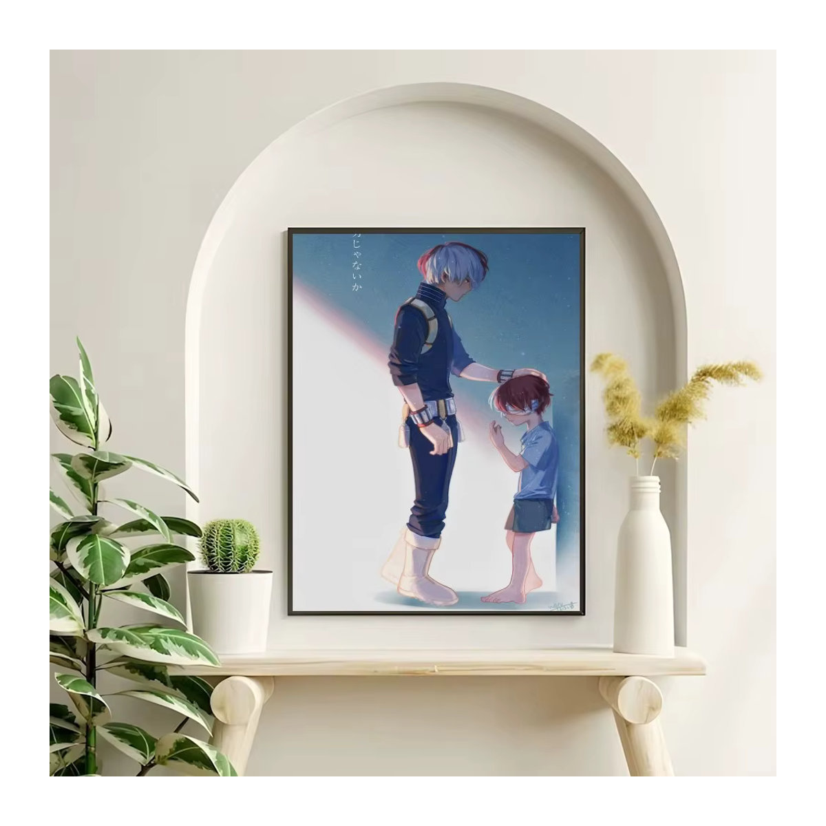 Kayou My Hero Academia Todoroki Shouto Klassisches Filmplakat als wasserfester Papieraufkleber für deine Wanddekoration, Mehrfarbig - Bild 4