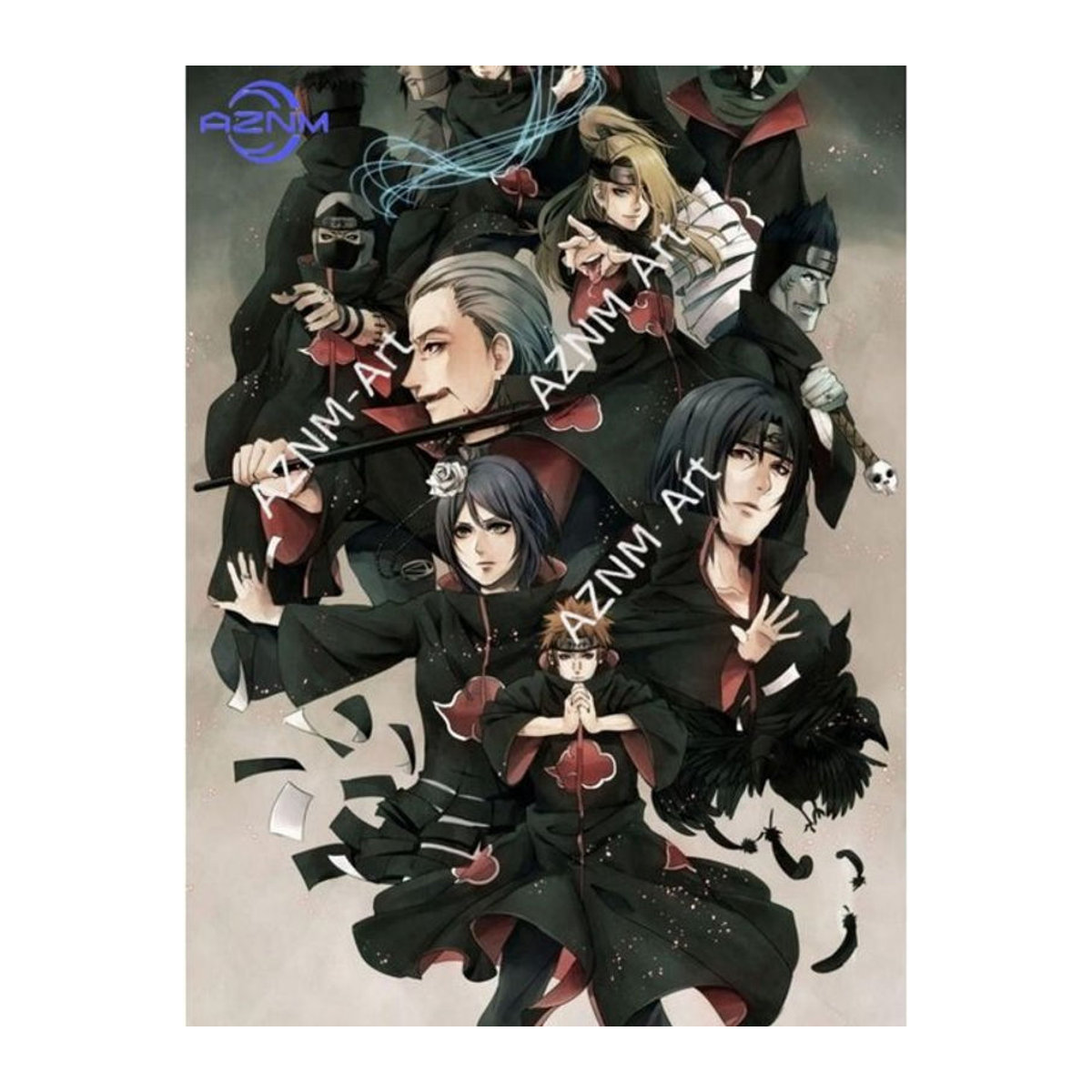KAYOU Naruto Anime Wandkunst-Poster Porträt in Mehrfarbig für Wohnzimmer und Schlafzimmer - Bild 1