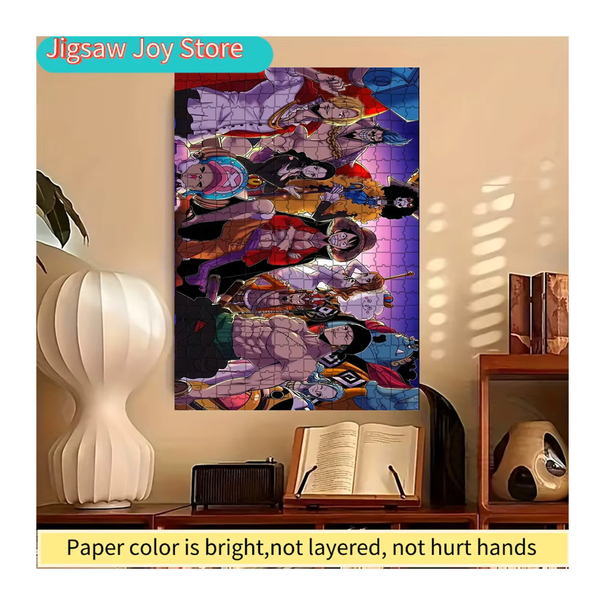 KAYOU One Piece Strohhut-Piraten Crew Wanddekoration Puzzle aus Papier, mehrfarbig, Querformat - Bild 2