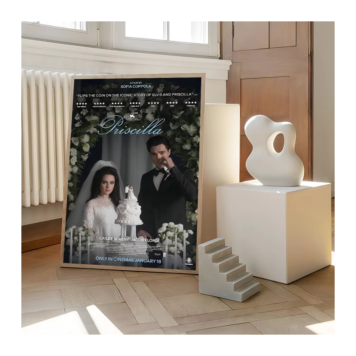 Kayou Priscilla Sofia Coppola 2023 Wanddekoration, mehrfarbiger selbstklebender Vintage-Papieraufkleber, rechteckig - Bild 5