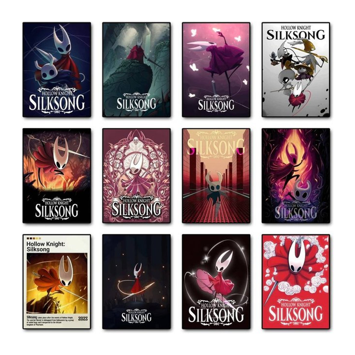 Kayou Silksong Poster H-Hollow K-Knight Selbstklebender Wasserdichter Papieraufkleber Mehrfarbig - Bild 1