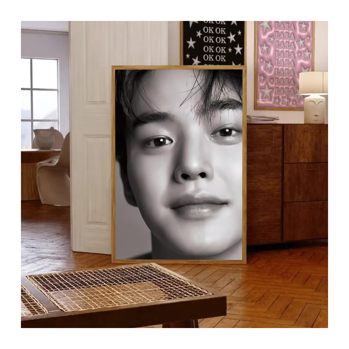 Kayou Song Kang KPOP Anime Poster, wasserfeste selbstklebende Wanddekoration aus Papier, mehrfarbig, rechteckig - Bild 4
