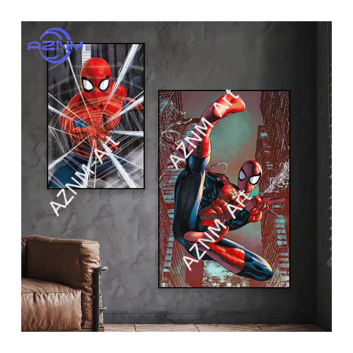 KAYOU Spider-Man Comics Poster Mehrfarbiger Leinwanddruck als wandmontierte Dekoration im Hochformat - Bild 1