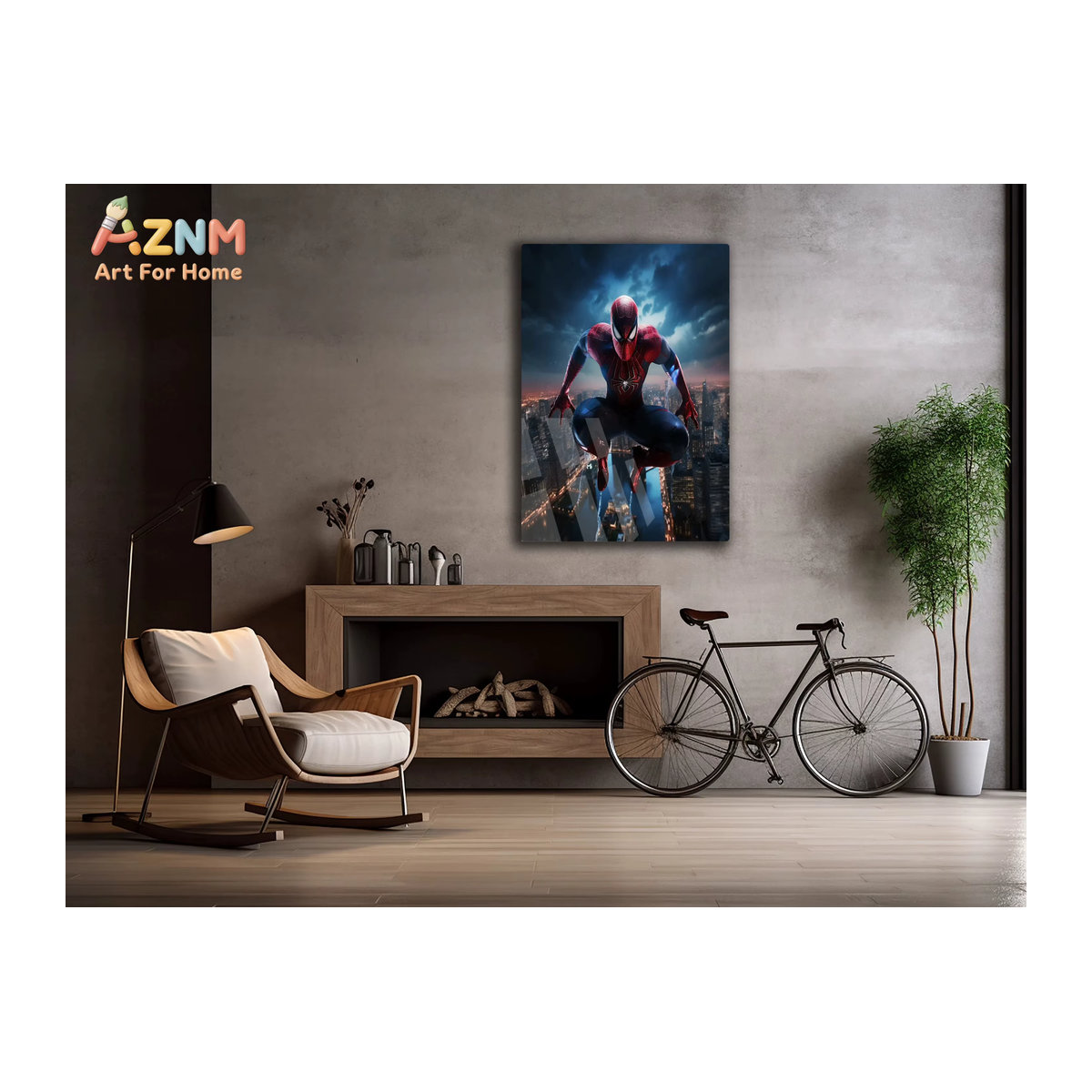 KAYOU Spiderman Marvel Superheld Metall-Leinwand Wanddekoration mit RGB LED, mehrfarbig, Hochformat - Bild 4