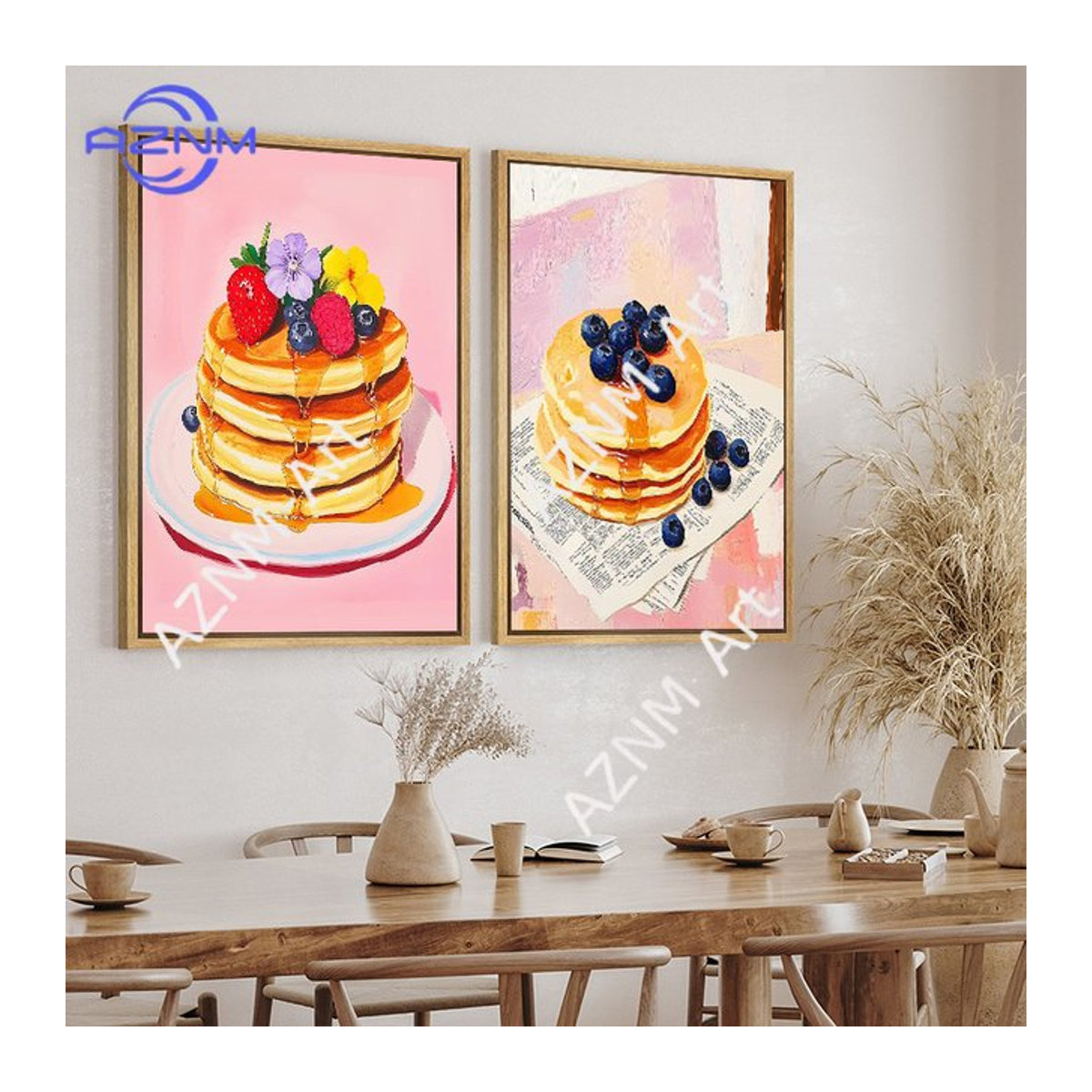 KAYOU Vintage Leinwanddruck Dessert Motiv Wanddekoration Mehrfarbig - Bild 1