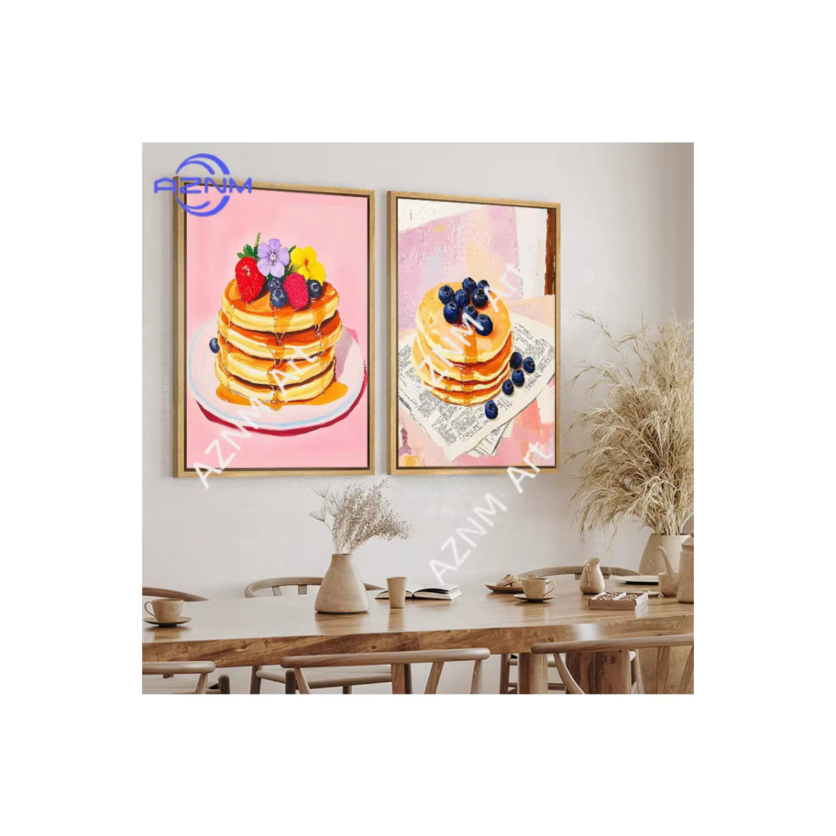 KAYOU Vintage Leinwanddruck Dessert Motiv Wanddekoration Mehrfarbig - Bild 3