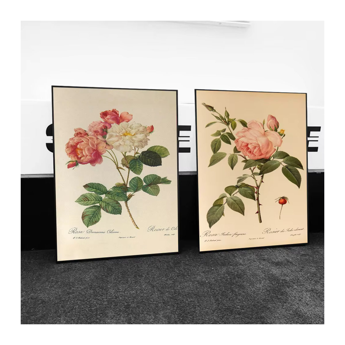Kayou Vintage Rose Blumen Wandaufkleber aus wasserfestem Papier, Mehrfarbig, Rechteckig - Bild 3