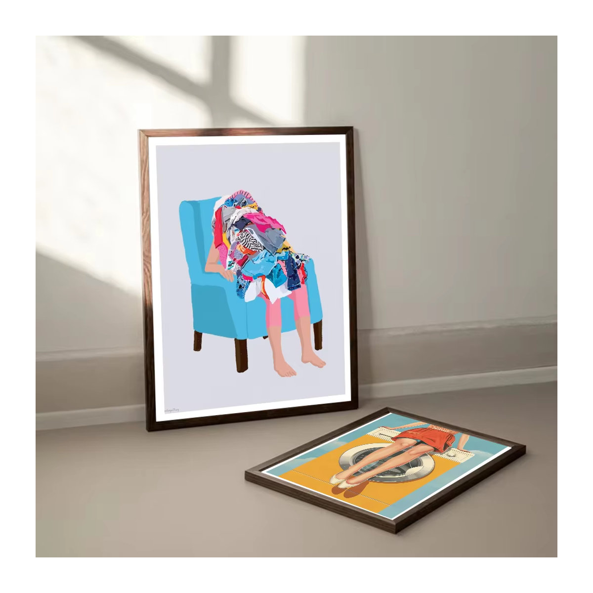 Kayou Wäsche-Tag Kunstposter als selbstklebender wasserfester Papieraufkleber für deine Wanddekoration, mehrfarbig, rechteckig - Bild 2