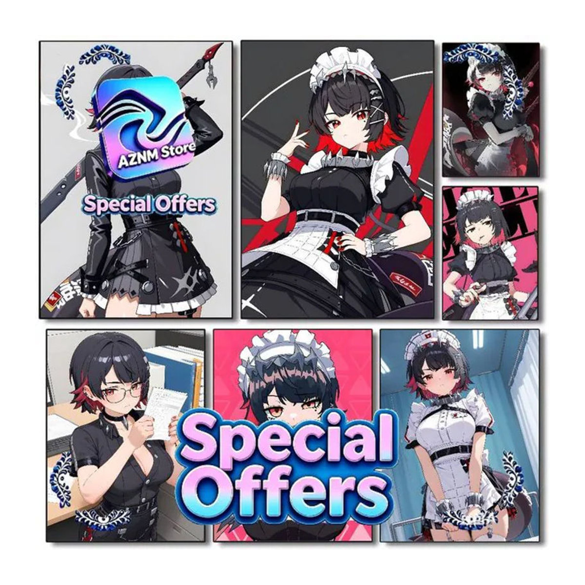 Kayou Zenless Zone Zero Ellen Joe Poster, mehrfarbig, selbstklebende Wanddekoration im Hochformat - Bild 1
