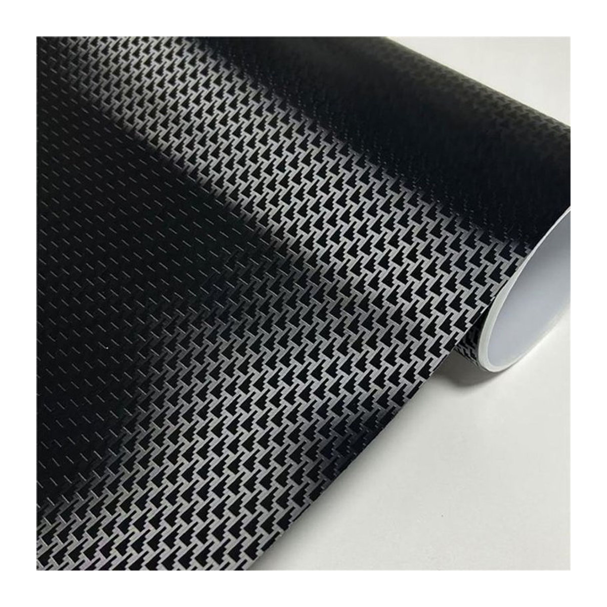 KDSTECK Premium PET Carbon Fiber Vinyl Wrap Film Selbstklebende Folie in Schwarz mit Flugzeug Muster für dein Auto - Bild 1