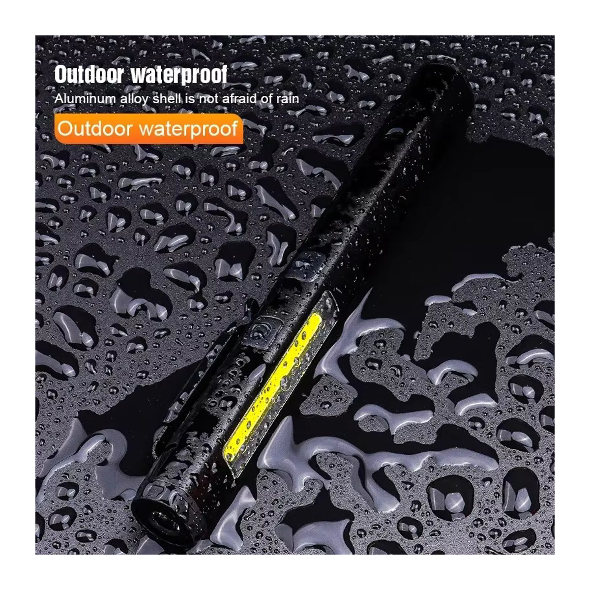 KDULIT 4-in-1 Multifunktions LED Stift Taschenlampe mit 800-mAh-Akku und Magnetfunktion, wiederaufladbar über USB - Bild 3