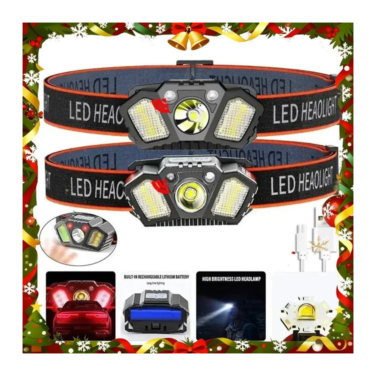 KDULIT LED Induktions-Mini-Scheinwerfer Wasserdichtes Multifunktions-Campinglicht für Outdoor und Angeln - Bild 1