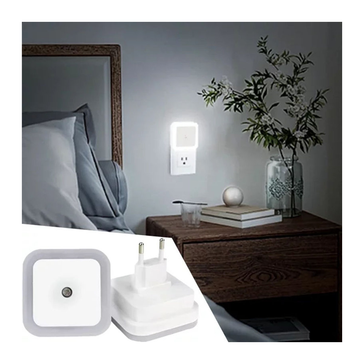 KDULIT LED Nachtlichter mit Dämmerungssensor, minimalistische Plug-in Wandleuchten für Flur, Schlafzimmer und Badezimmer - Bild 1