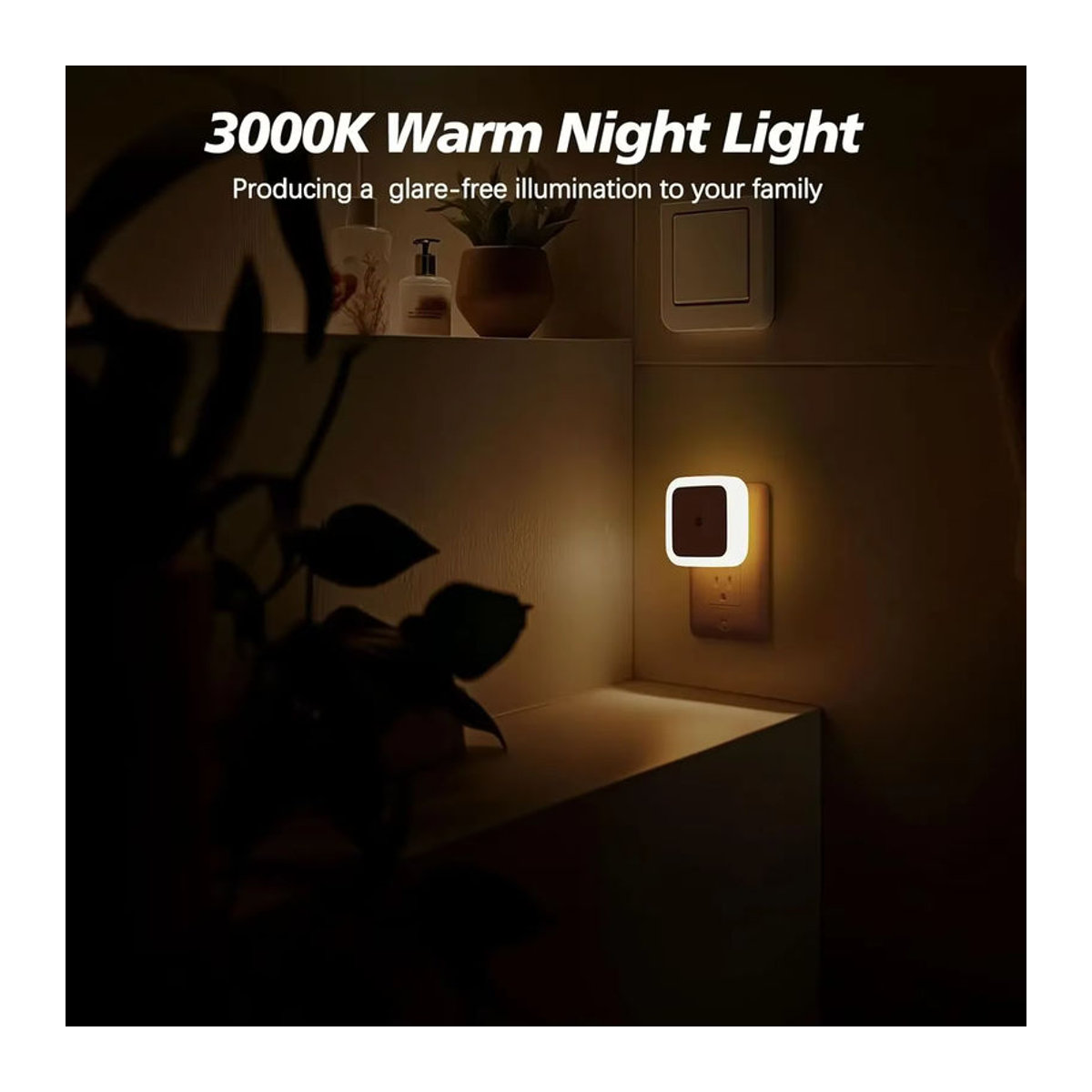 KDULIT LED Nachtlichter mit Dämmerungssensor, minimalistische Plug-in Wandleuchten für Flur, Schlafzimmer und Badezimmer - Bild 3