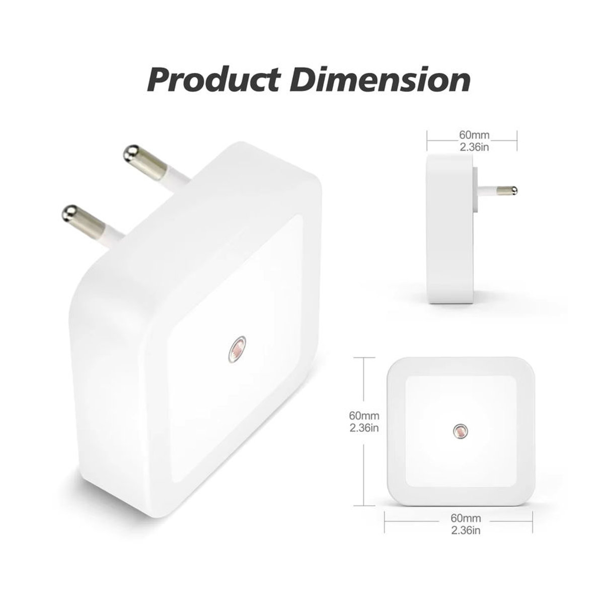 KDULIT LED Nachtlichter mit Dämmerungssensor, minimalistische Plug-in Wandleuchten für Flur, Schlafzimmer und Badezimmer - Bild 5