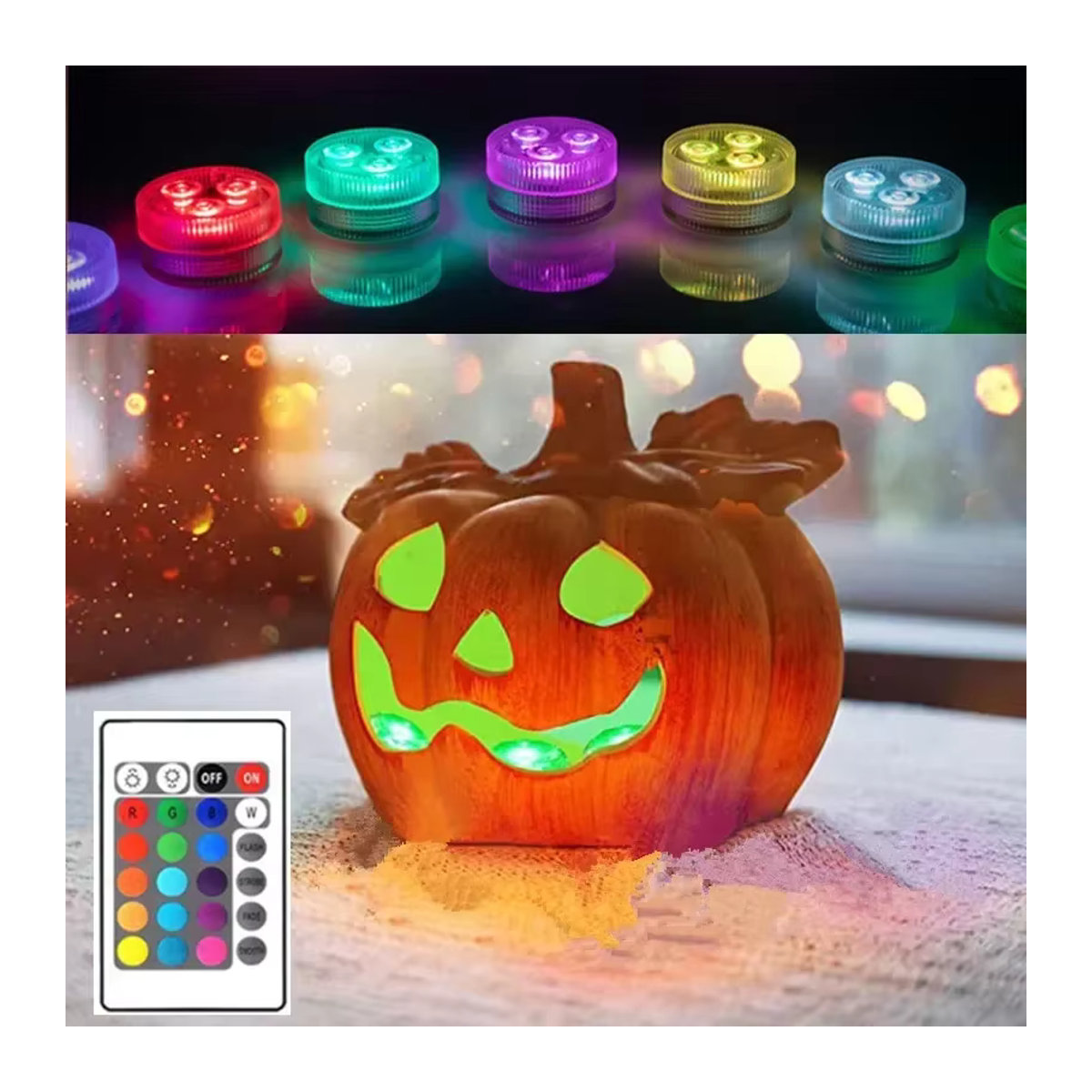 KDULIT RGB LED Unterwasserlicht mit Fernbedienung, buntes 3-LED Nachtlicht für Aquarium, Schwimmbad und Partys - Bild 5
