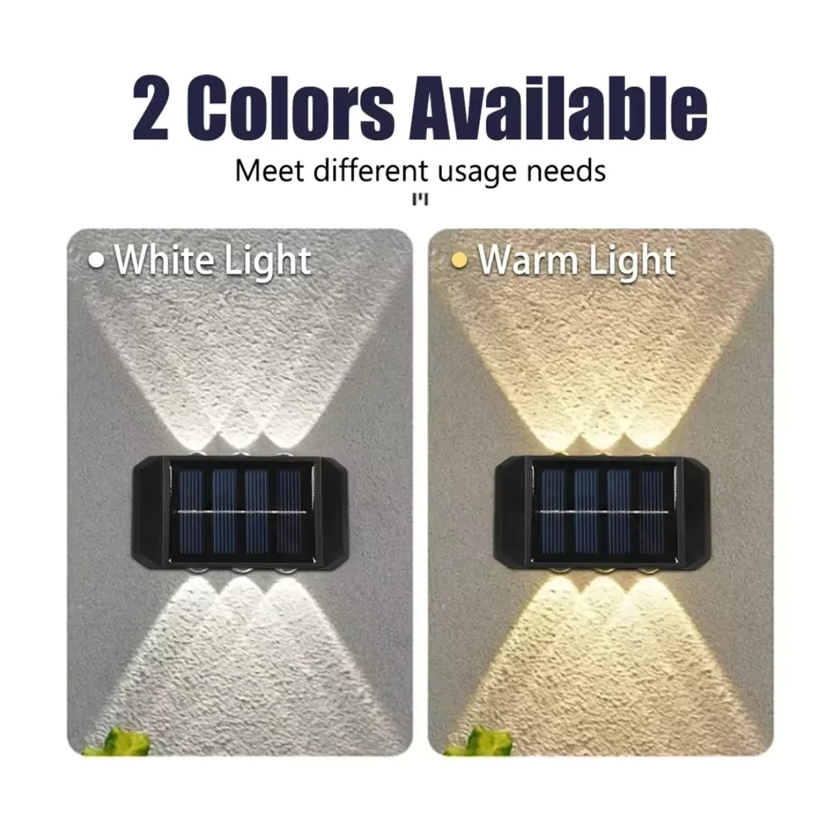 KDULIT Solar-Wandleuchte in Schwarz mit LED und Up-Down-Beleuchtung, IP65 wasserdicht, minimalistisches Design für den Außenbereich - Bild 2