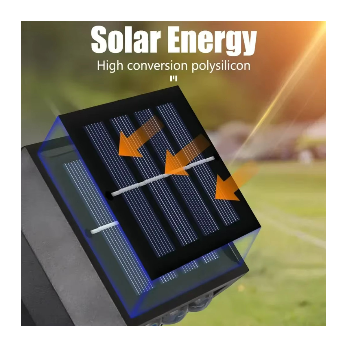 KDULIT Solar-Wandleuchte in Schwarz mit LED und Up-Down-Beleuchtung, IP65 wasserdicht, minimalistisches Design für den Außenbereich - Bild 3