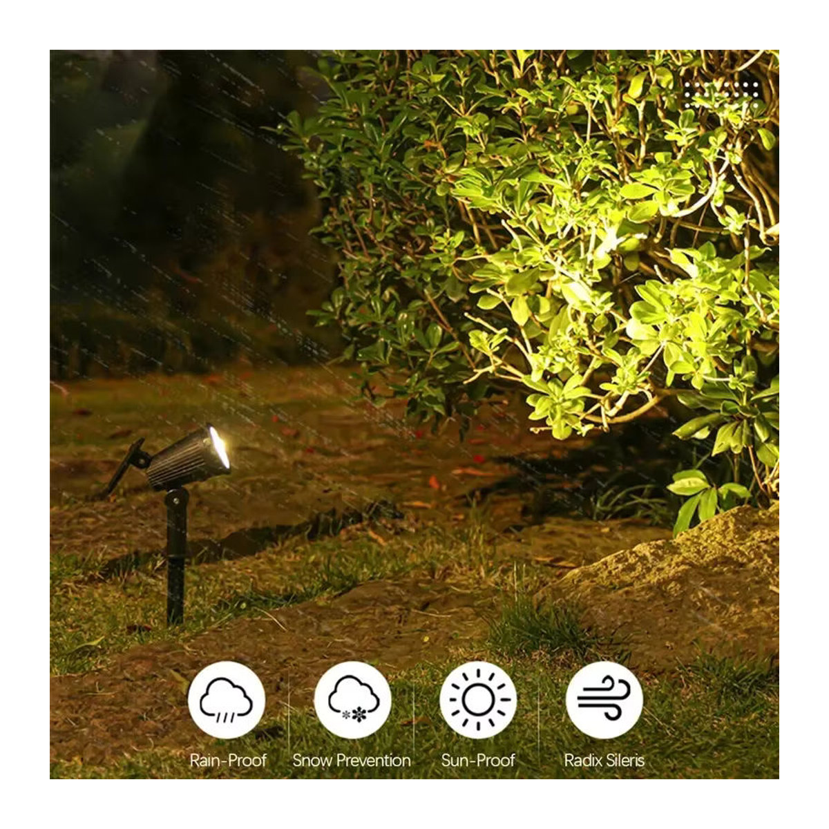 KDULIT Solarleuchte mit 9 LED für Garten und Hof, IP65 wasserdicht, Schwarz, Modernes Design - Bild 5