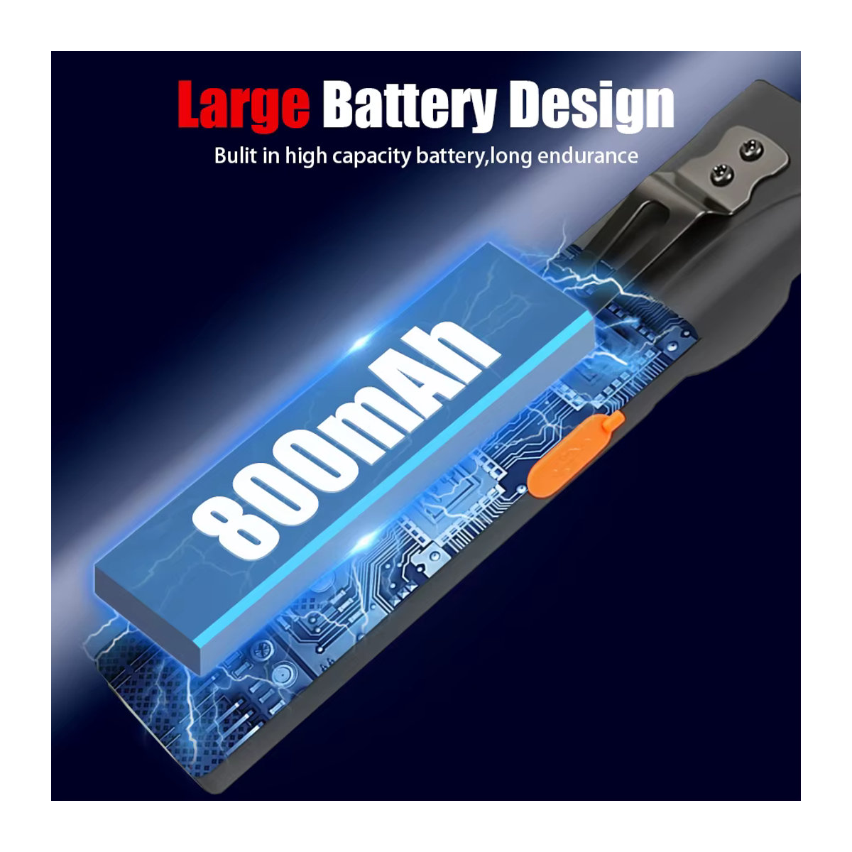 KDULIT Tragbare Sensor-LED-Taschenlampe mit Magnet und Typ C, wiederaufladbare Arbeitsleuchte mit Clip, wasserdichte Outdoor-Taschenlampe für Camping und Wandern - Bild 3