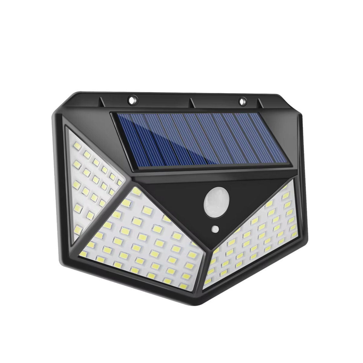KEBINCPLED Solar Wandleuchte mit 100 LED und PIR Bewegungsmelder, IP65 wasserdicht, Schwarz, Modernes Design für Outdoor, Garten und Veranda - Bild 7