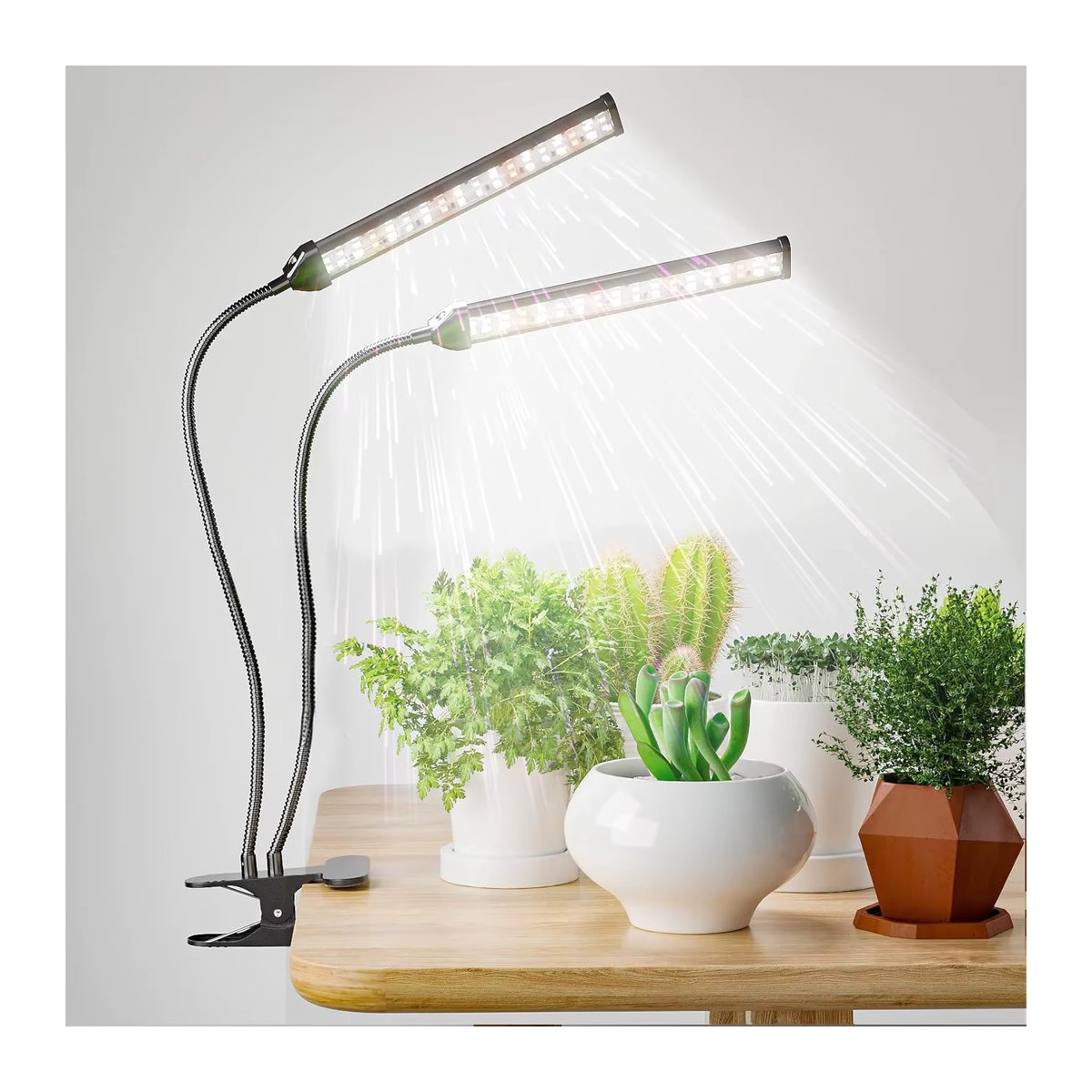KEBINCPLED USB-Clip-Flachrohr-LED-Wachstumslicht mit Vollspektrum und 6000 K für Pflanzen und Sukkulenten - Bild 4